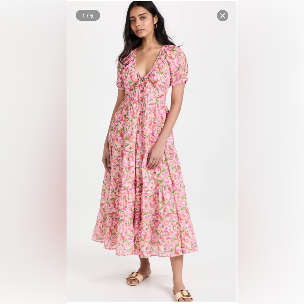 Banjanan Norma Dress in mini bloom rose